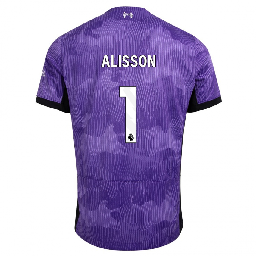 Enfant Maillot Alisson #1 Violet Troisieme 2023/24 T-Shirt Suisse
