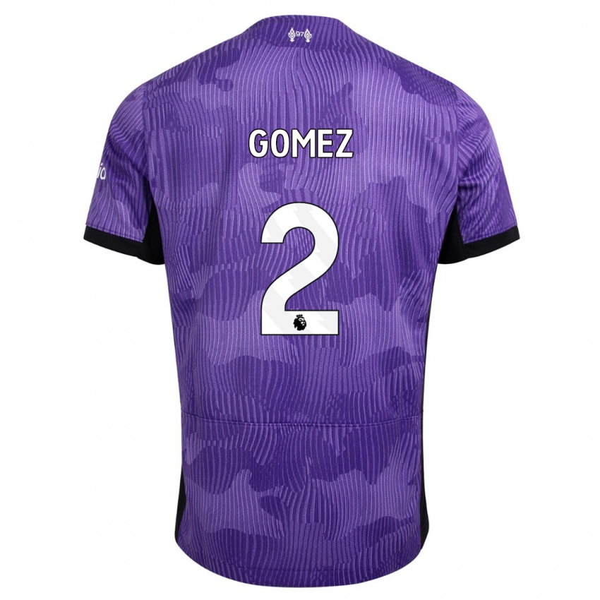 Enfant Maillot Joe Gomez #2 Violet Troisieme 2023/24 T-Shirt Suisse