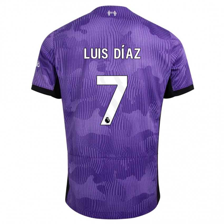 Kinder Luis Diaz #7 Lila Ausweichtrikot Trikot 2023/24 T-Shirt Schweiz