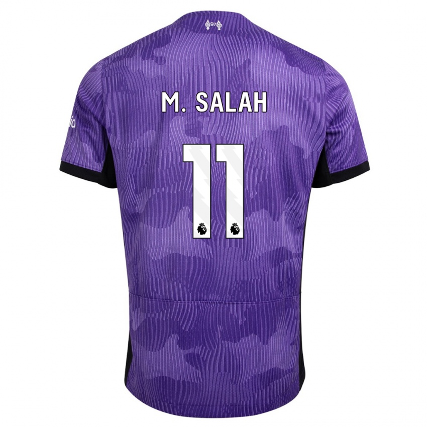 Kinder Mohamed Salah #11 Lila Ausweichtrikot Trikot 2023/24 T-Shirt Schweiz