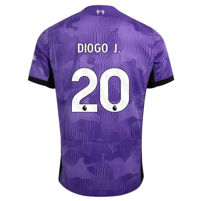 Enfant Maillot Diogo Jota #20 Violet Troisieme 2023/24 T-Shirt Suisse