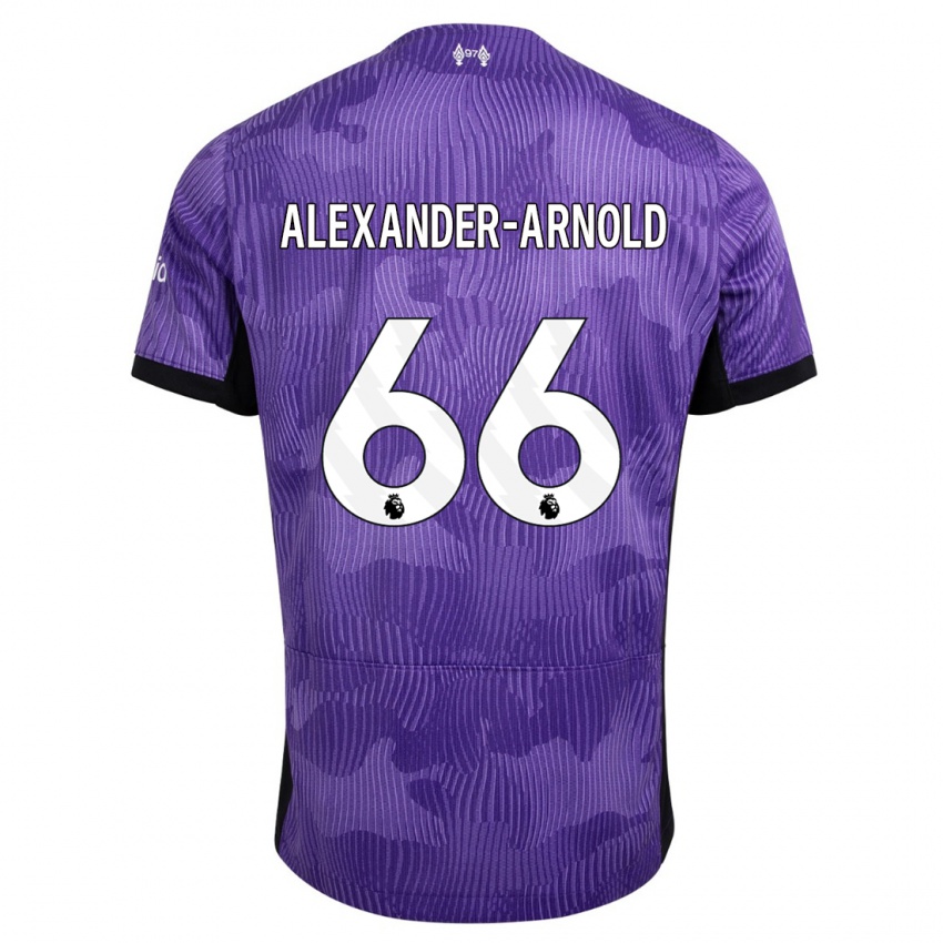 Kinder Trent Alexander-Arnold #66 Lila Ausweichtrikot Trikot 2023/24 T-Shirt Schweiz