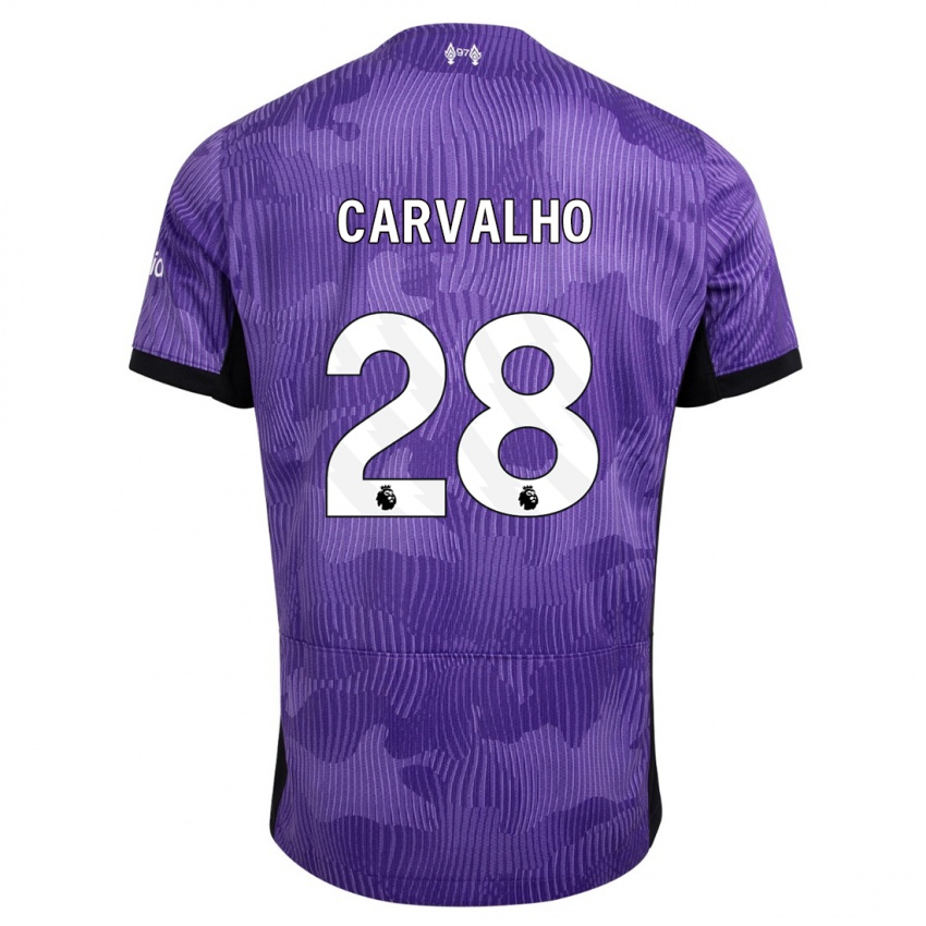 Kinder Fabio Carvalho #28 Lila Ausweichtrikot Trikot 2023/24 T-Shirt Schweiz