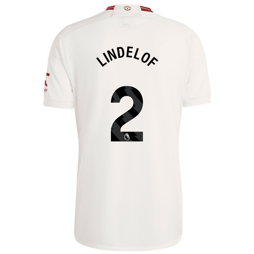 Enfant Maillot Victor Lindelof #2 Blanc Troisieme 2023/24 T-Shirt Suisse