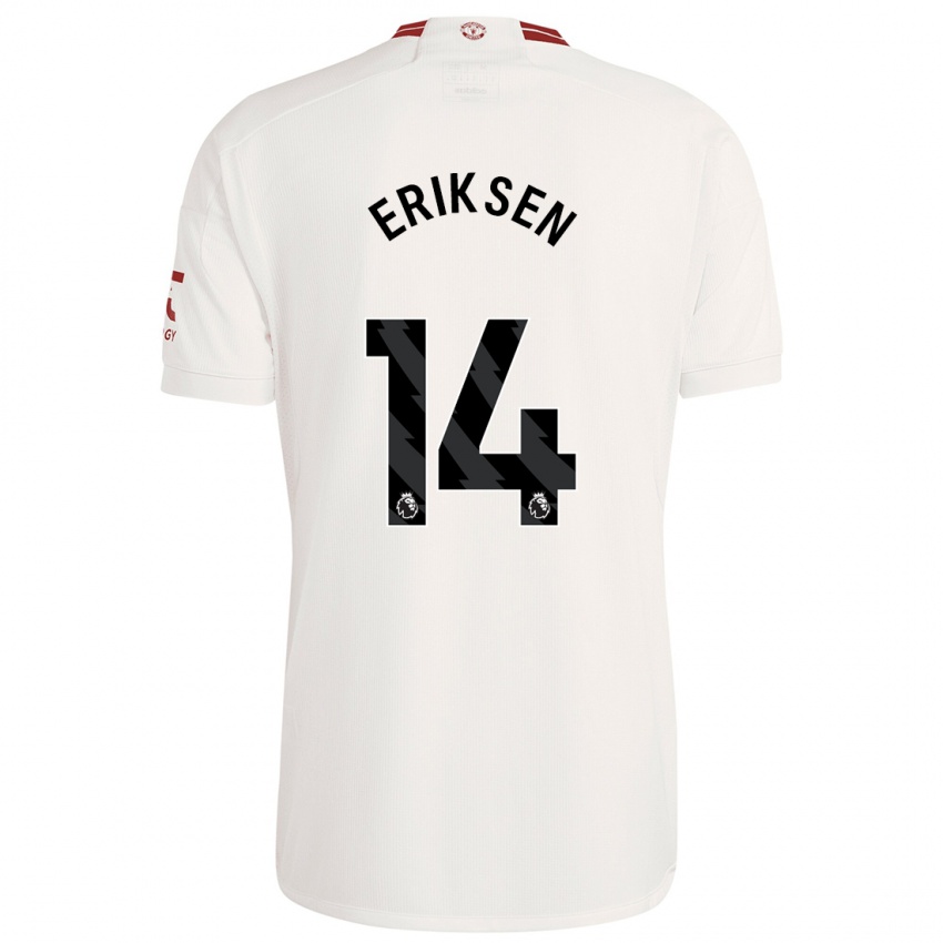 Kinder Christian Eriksen #14 Weiß Ausweichtrikot Trikot 2023/24 T-Shirt Schweiz