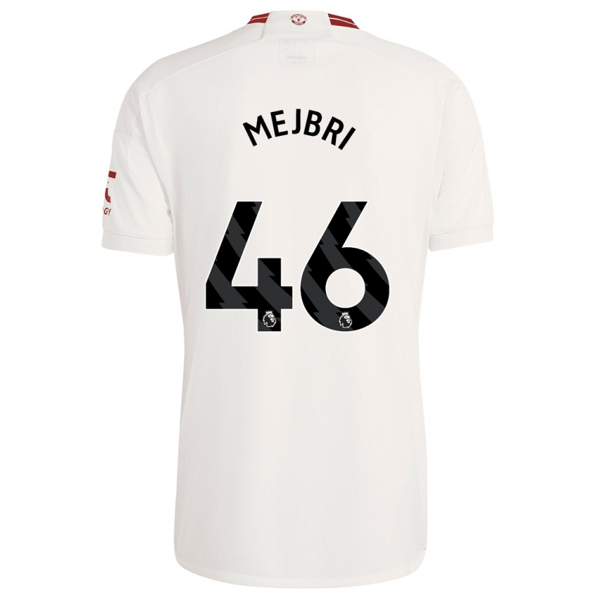 Kinder Hannibal Mejbri #46 Weiß Ausweichtrikot Trikot 2023/24 T-Shirt Schweiz