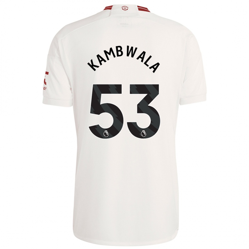 Enfant Maillot Willy Kambwala #53 Blanc Troisieme 2023/24 T-Shirt Suisse