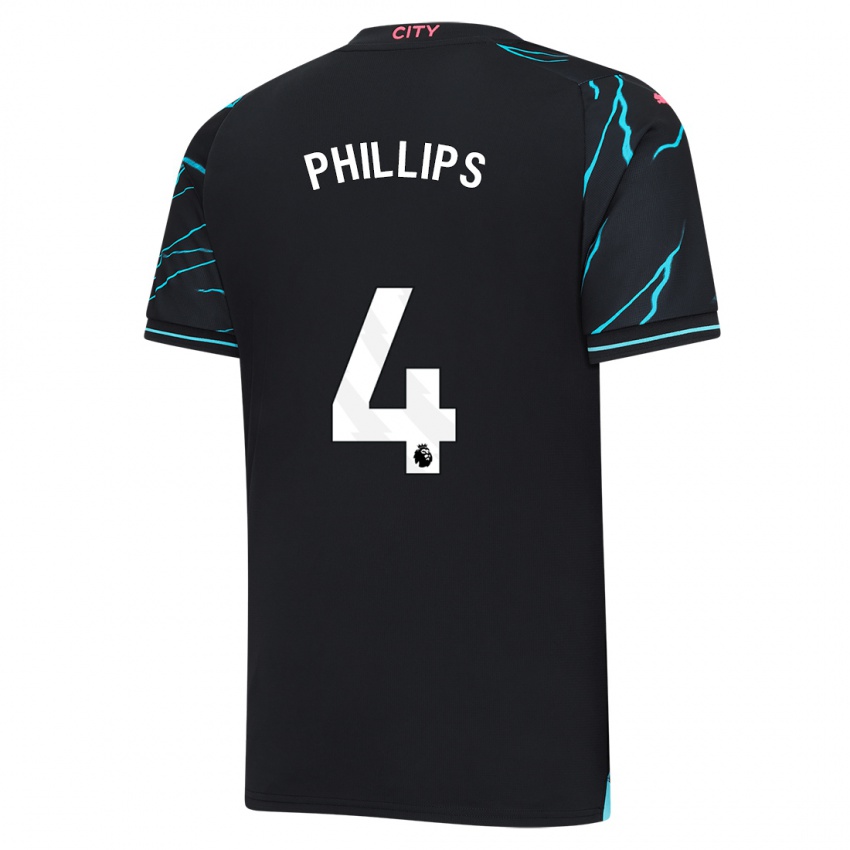 Kinder Kalvin Phillips #4 Dunkelblau Ausweichtrikot Trikot 2023/24 T-Shirt Schweiz