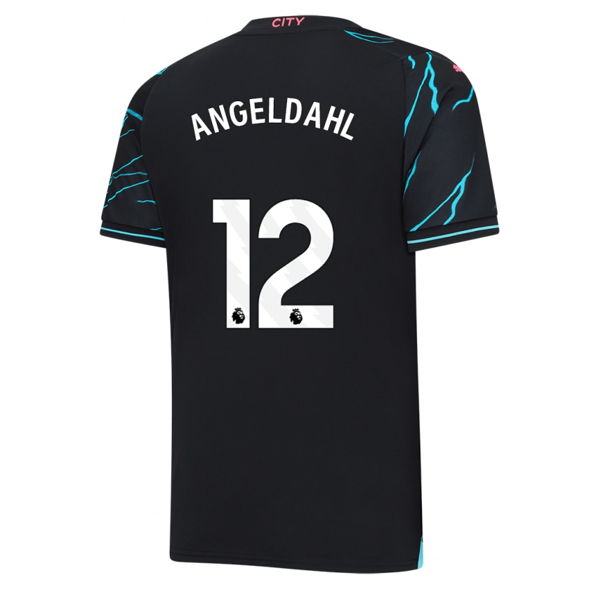 Kinder Filippa Angeldahl #12 Dunkelblau Ausweichtrikot Trikot 2023/24 T-Shirt Schweiz