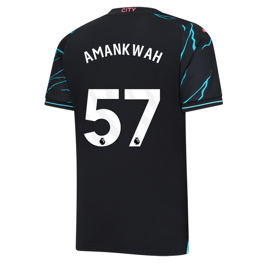 Enfant Maillot Yeboah Amankwah #57 Bleu Foncé Troisieme 2023/24 T-Shirt Suisse