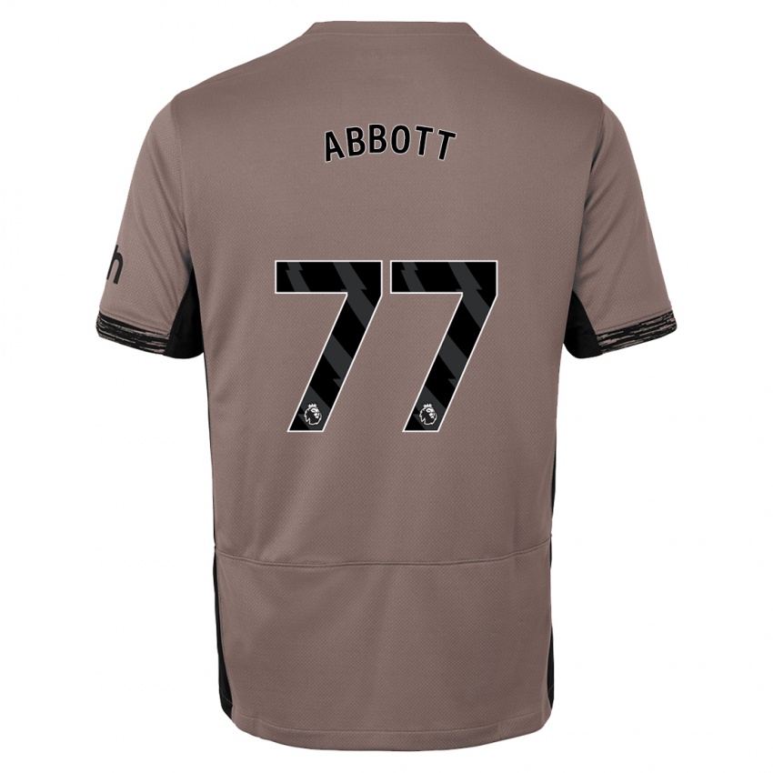 Enfant Maillot George Abbott #77 Beige Foncé Troisieme 2023/24 T-Shirt Suisse