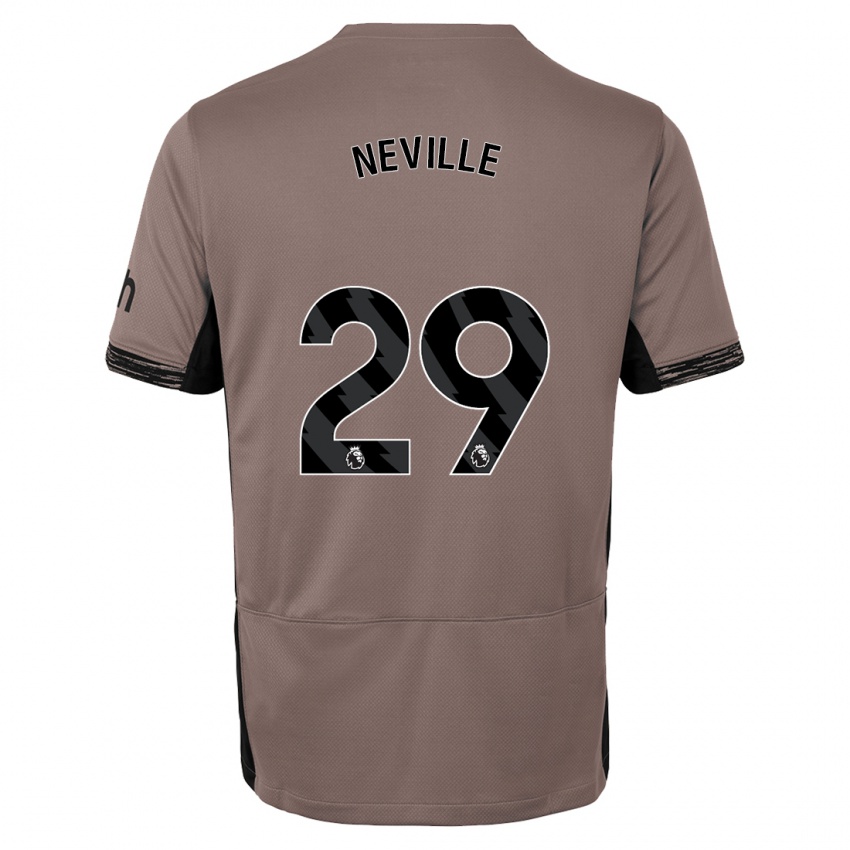 Enfant Maillot Ashleigh Neville #29 Beige Foncé Troisieme 2023/24 T-Shirt Suisse