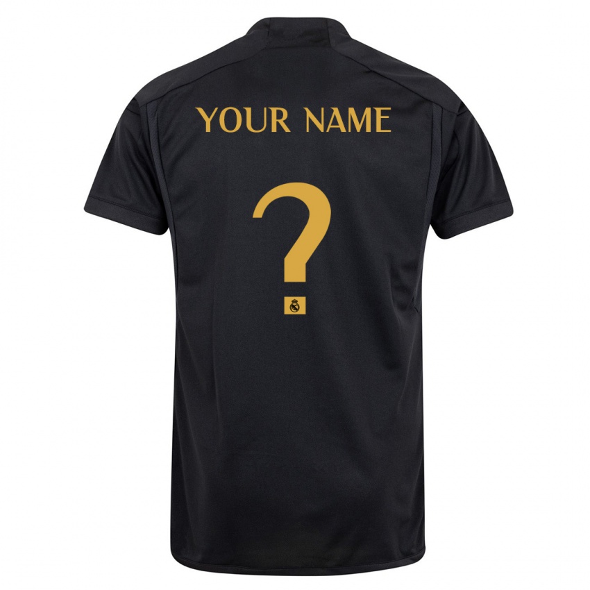 Enfant Maillot Votre Nom #0 Noir Troisieme 2023/24 T-Shirt Suisse
