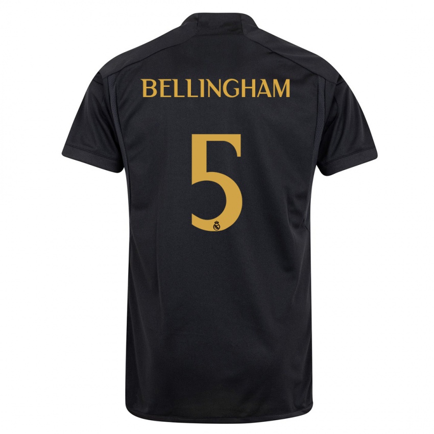 Enfant Maillot Jude Bellingham #5 Noir Troisieme 2023/24 T-Shirt Suisse