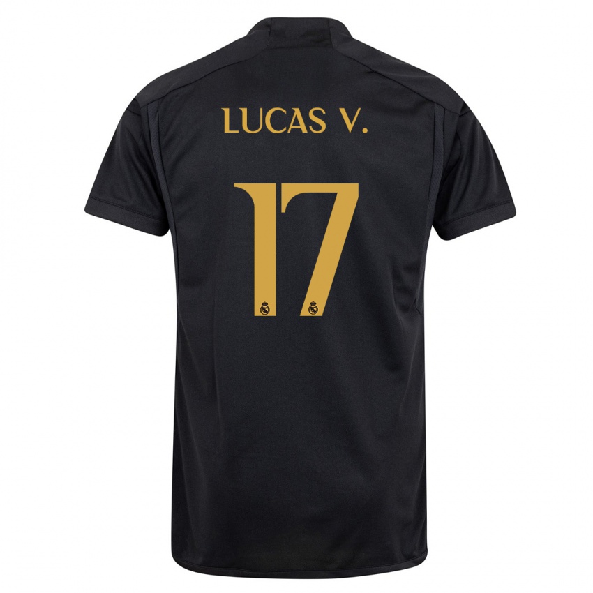 Enfant Maillot Lucas Vazquez #17 Noir Troisieme 2023/24 T-Shirt Suisse