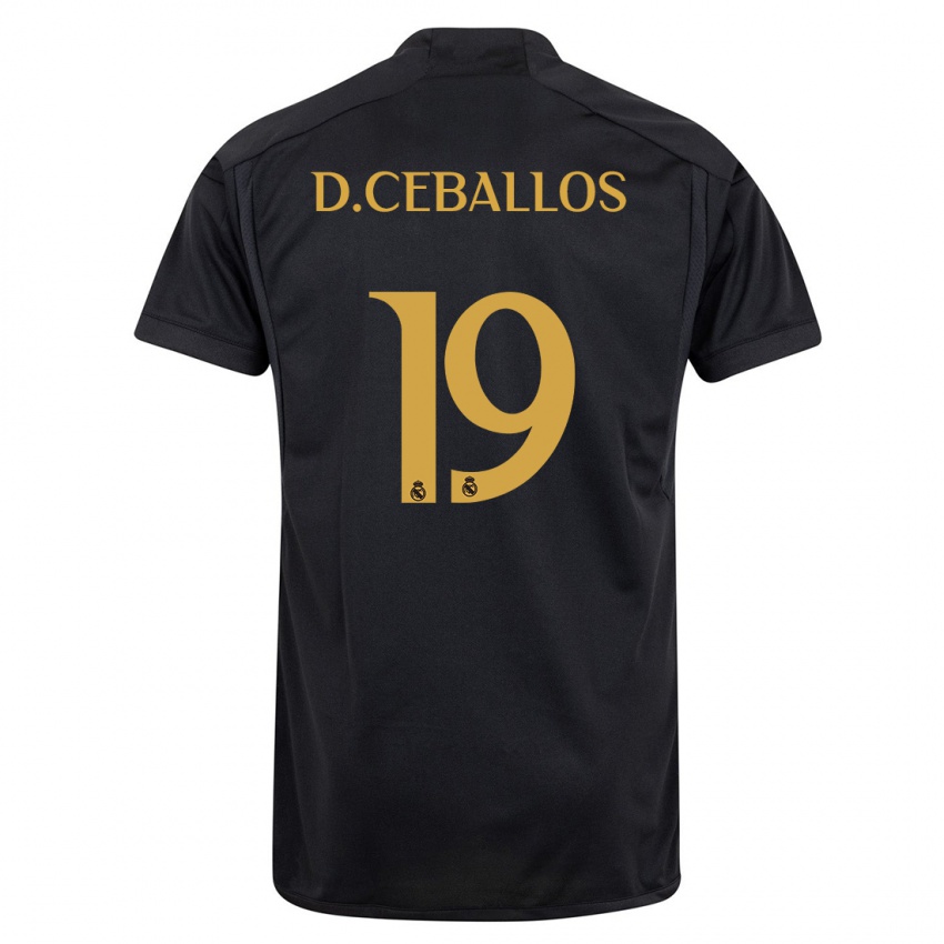 Enfant Maillot Dani Ceballos #19 Noir Troisieme 2023/24 T-Shirt Suisse