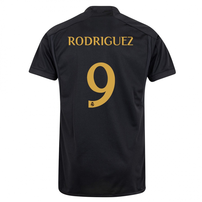 Enfant Maillot Alvaro Rodriguez #9 Noir Troisieme 2023/24 T-Shirt Suisse
