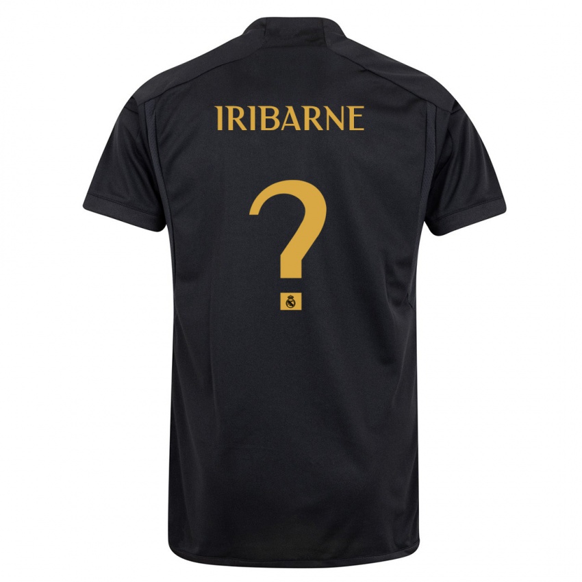 Enfant Maillot Bruno Iribarne #0 Noir Troisieme 2023/24 T-Shirt Suisse
