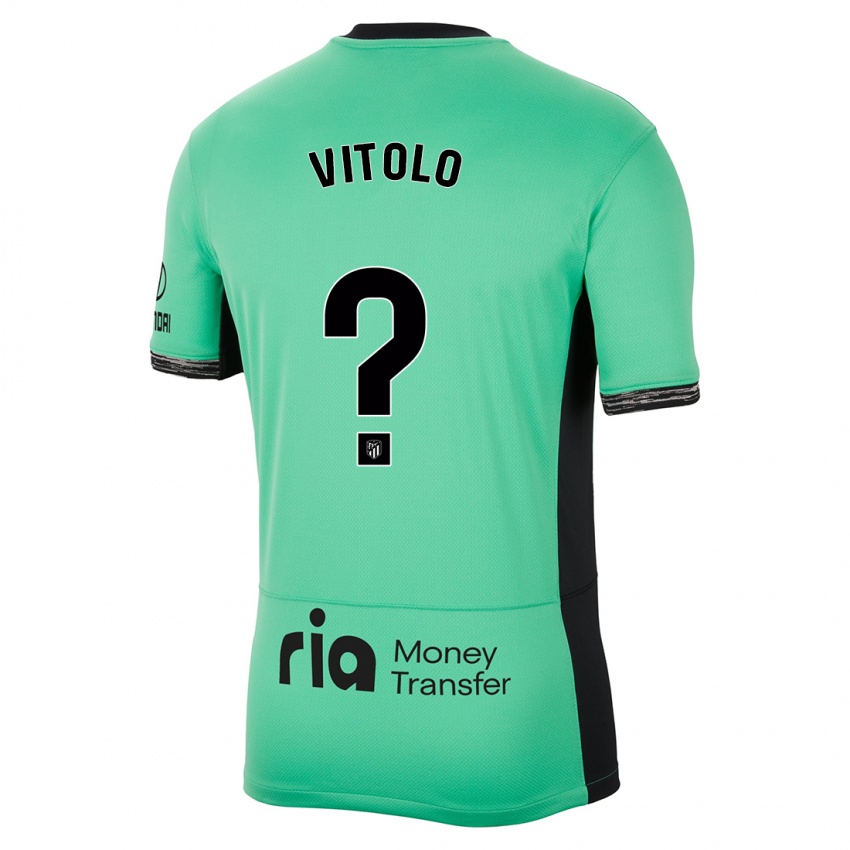 Enfant Maillot Vitolo #0 Vert Printanier Troisieme 2023/24 T-Shirt Suisse
