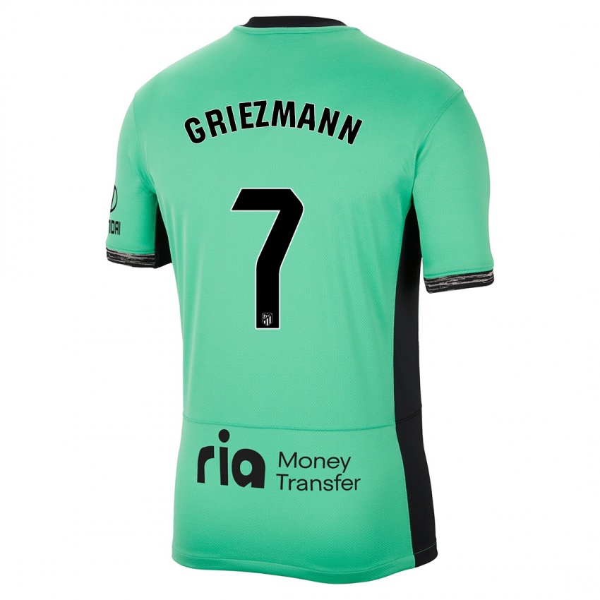 Kinder Antoine Griezmann #7 Frühlingsgrün Ausweichtrikot Trikot 2023/24 T-Shirt Schweiz