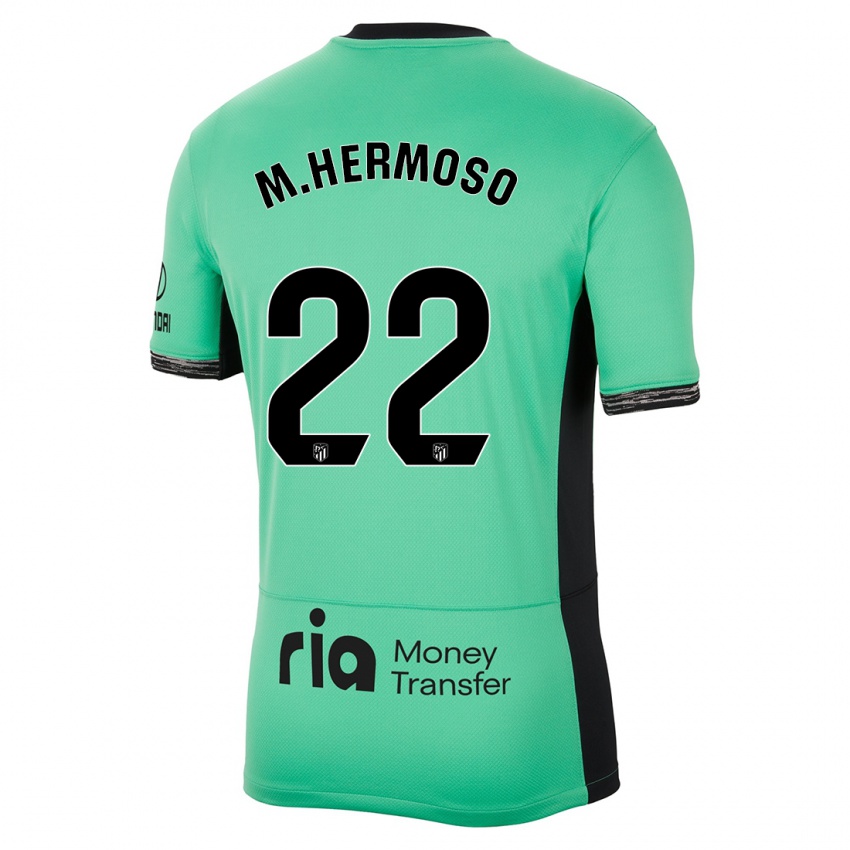 Kinder Mario Hermoso #22 Frühlingsgrün Ausweichtrikot Trikot 2023/24 T-Shirt Schweiz