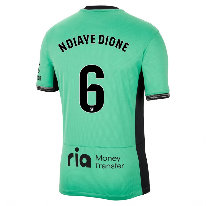Enfant Maillot Assane Ndiaye Dione #6 Vert Printanier Troisieme 2023/24 T-Shirt Suisse