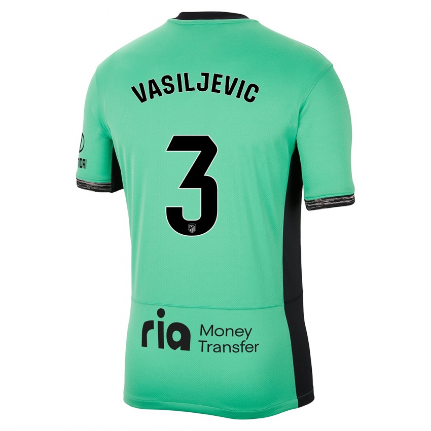 Kinder Ivan Vasiljevic #3 Frühlingsgrün Ausweichtrikot Trikot 2023/24 T-Shirt Schweiz