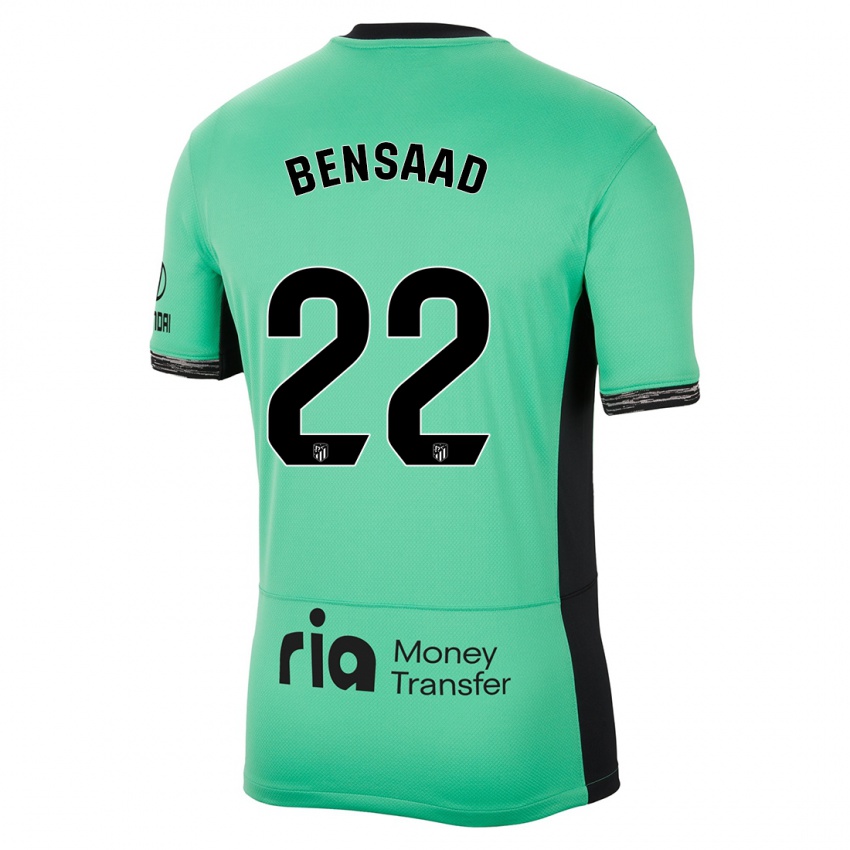 Enfant Maillot Adnane Bensaad #22 Vert Printanier Troisieme 2023/24 T-Shirt Suisse
