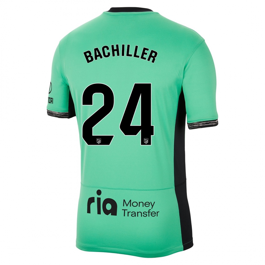 Enfant Maillot Iker Bachiller #24 Vert Printanier Troisieme 2023/24 T-Shirt Suisse