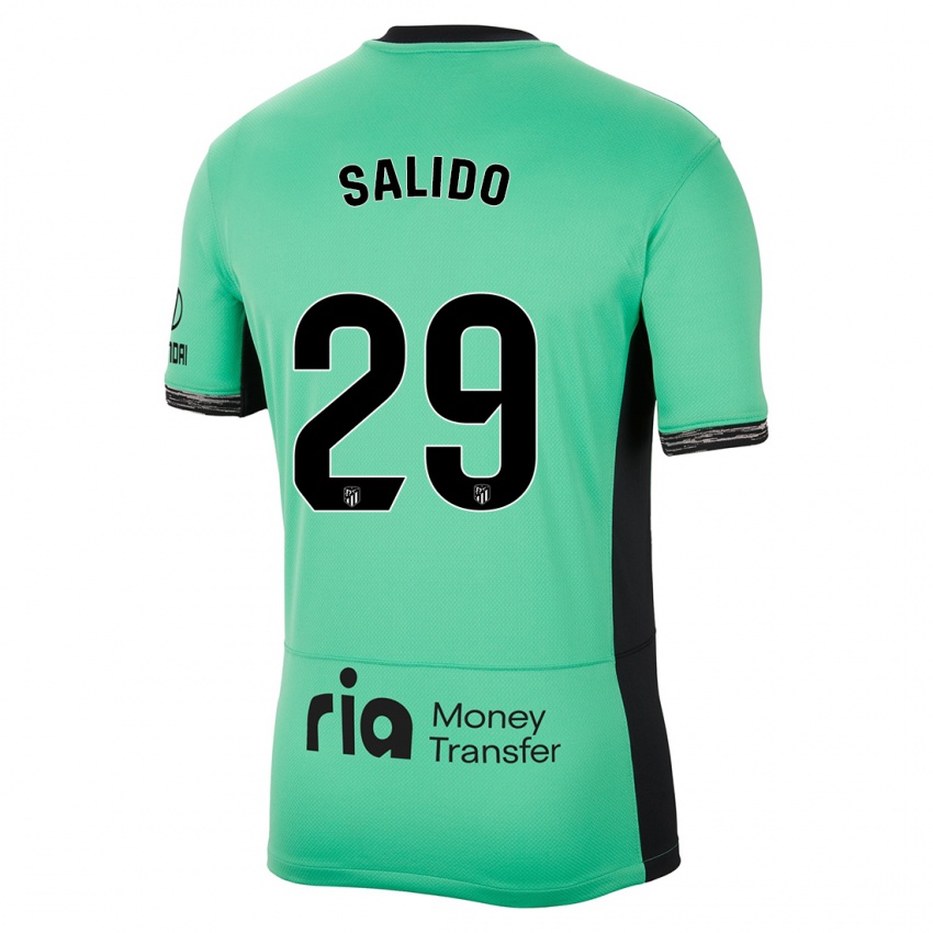 Enfant Maillot Alberto Salido #29 Vert Printanier Troisieme 2023/24 T-Shirt Suisse