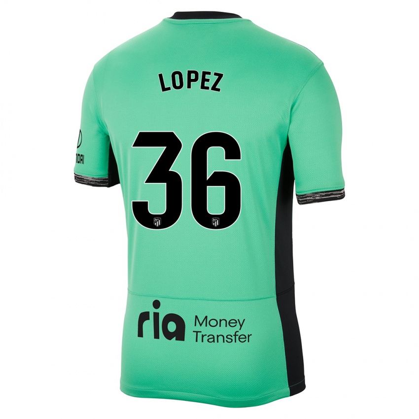 Kinder David Lopez #36 Frühlingsgrün Ausweichtrikot Trikot 2023/24 T-Shirt Schweiz