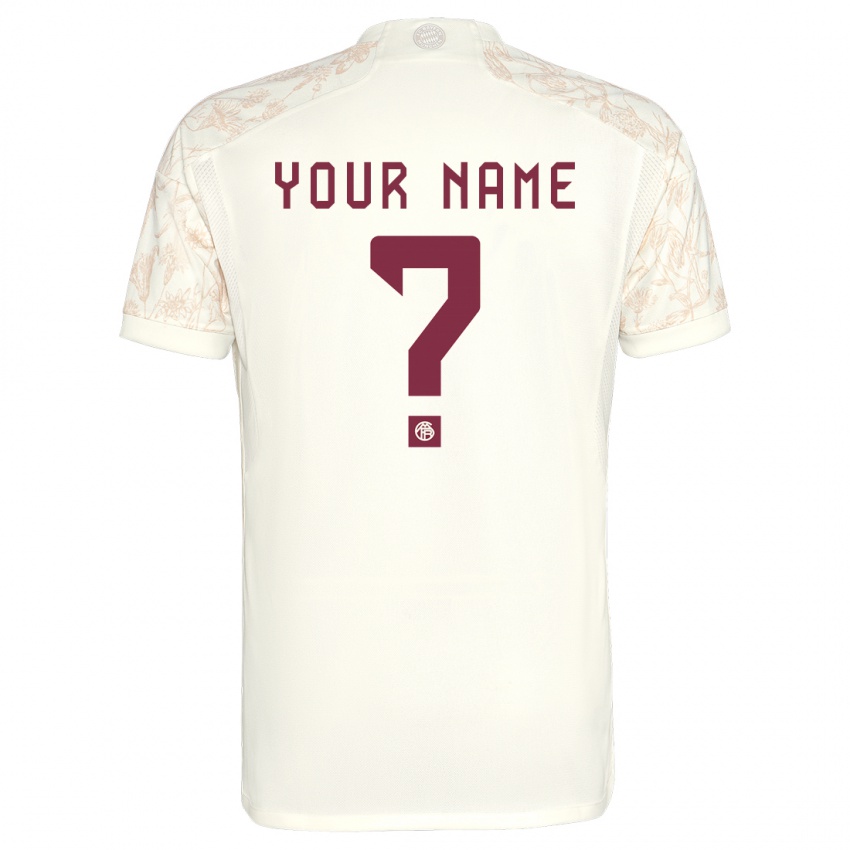 Enfant Maillot Votre Nom #0 Blanc Cassé Troisieme 2023/24 T-Shirt Suisse