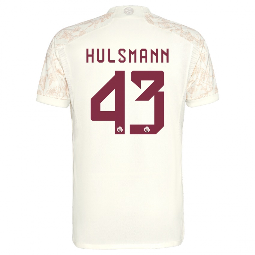 Enfant Maillot Tom Hulsmann #43 Blanc Cassé Troisieme 2023/24 T-Shirt Suisse