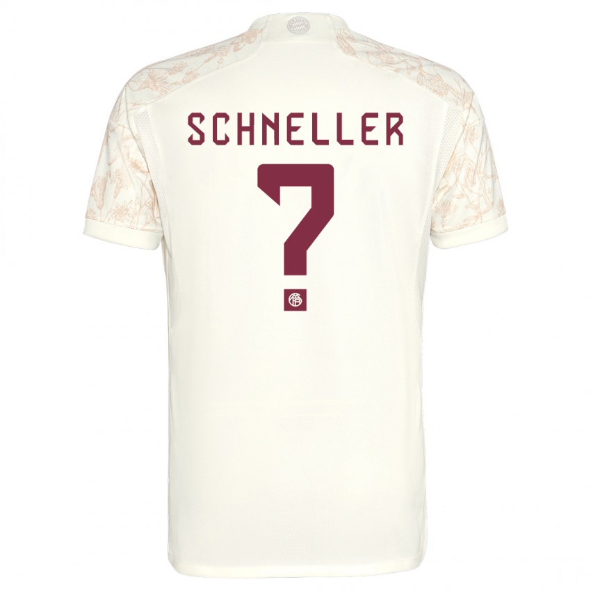 Enfant Maillot Lukas Schneller #0 Blanc Cassé Troisieme 2023/24 T-Shirt Suisse