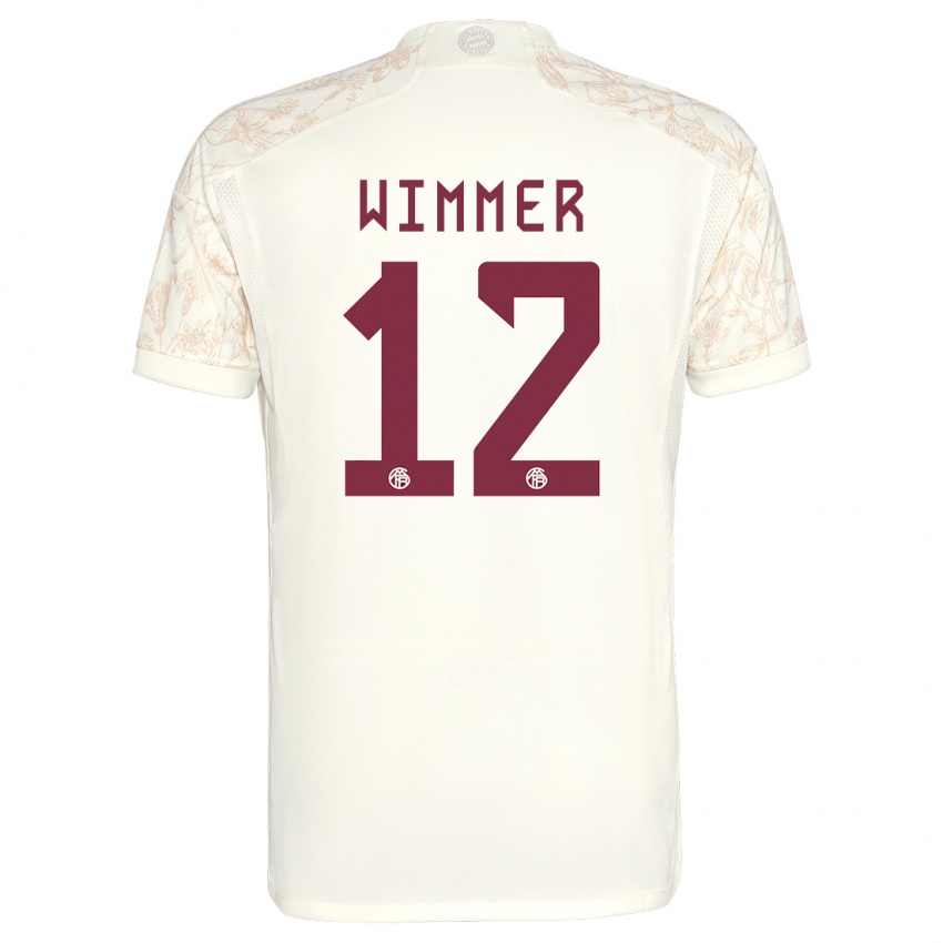 Enfant Maillot Benedikt Wimmer #12 Blanc Cassé Troisieme 2023/24 T-Shirt Suisse