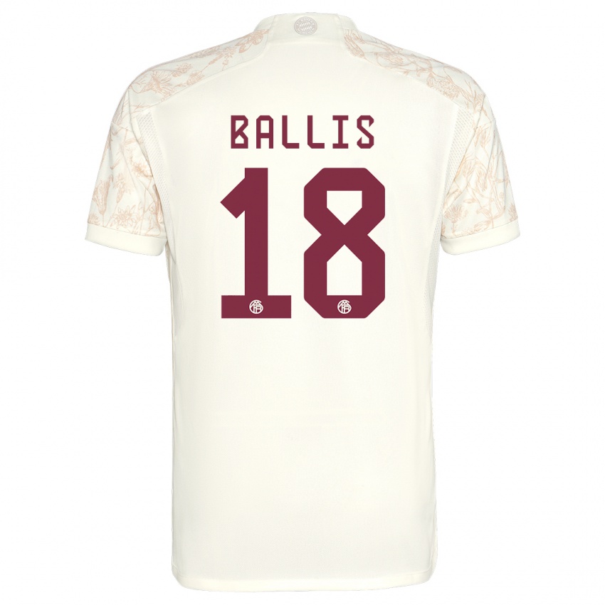 Kinder Benjamin Ballis #18 Cremefarben Ausweichtrikot Trikot 2023/24 T-Shirt Schweiz