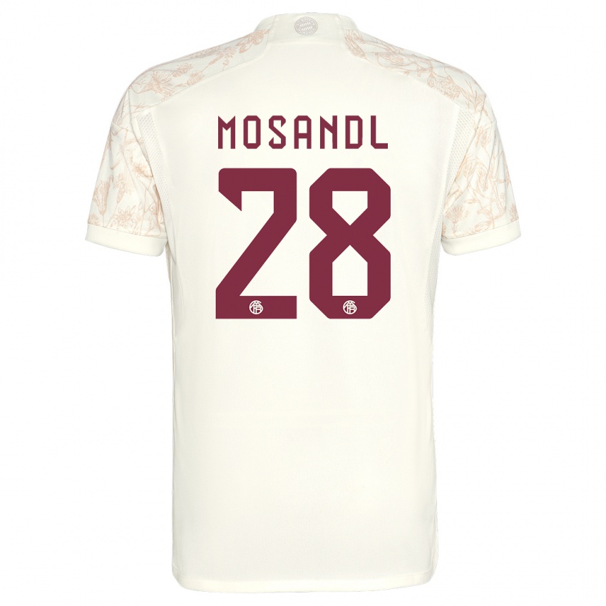 Enfant Maillot Moritz Mosandl #28 Blanc Cassé Troisieme 2023/24 T-Shirt Suisse