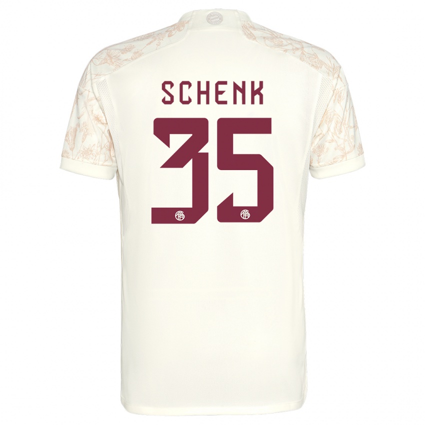 Enfant Maillot Johannes Schenk #35 Blanc Cassé Troisieme 2023/24 T-Shirt Suisse