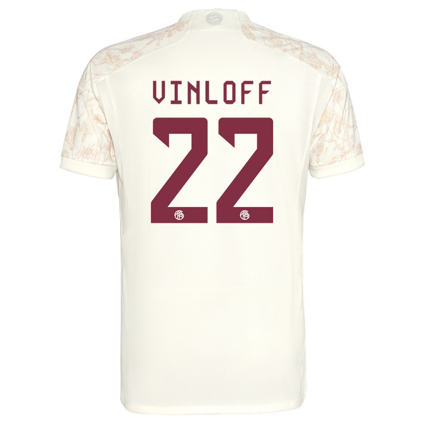 Kinder Matteo Vinloff #22 Cremefarben Ausweichtrikot Trikot 2023/24 T-Shirt Schweiz