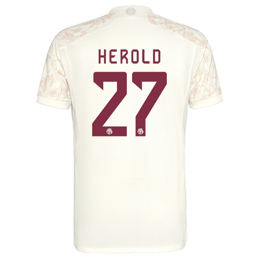 Kinder David Herold #27 Cremefarben Ausweichtrikot Trikot 2023/24 T-Shirt Schweiz