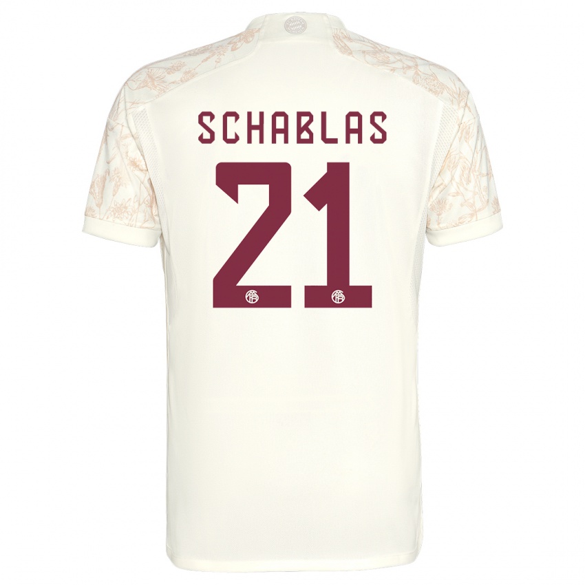 Kinder Matteo Schablas #21 Cremefarben Ausweichtrikot Trikot 2023/24 T-Shirt Schweiz