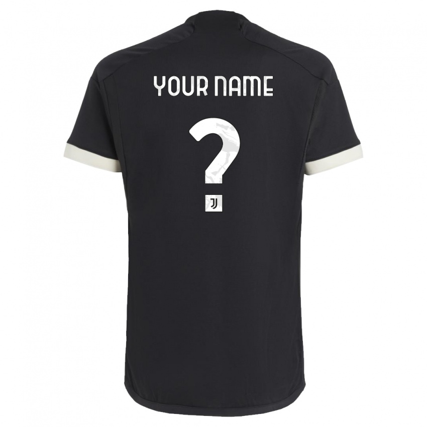 Enfant Maillot Votre Nom #0 Noir Troisieme 2023/24 T-Shirt Suisse