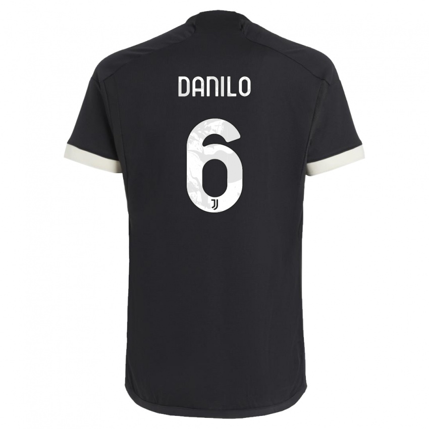 Enfant Maillot Danilo #6 Noir Troisieme 2023/24 T-Shirt Suisse