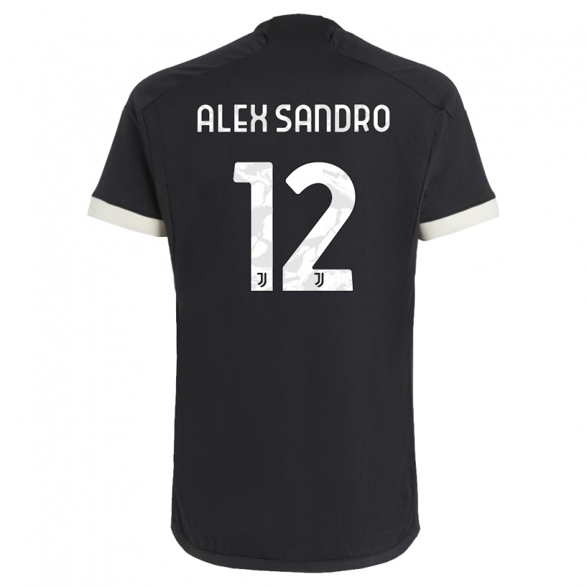 Enfant Maillot Alex Sandro #12 Noir Troisieme 2023/24 T-Shirt Suisse
