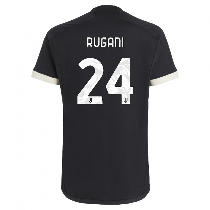 Kinder Daniele Rugani #24 Schwarz Ausweichtrikot Trikot 2023/24 T-Shirt Schweiz
