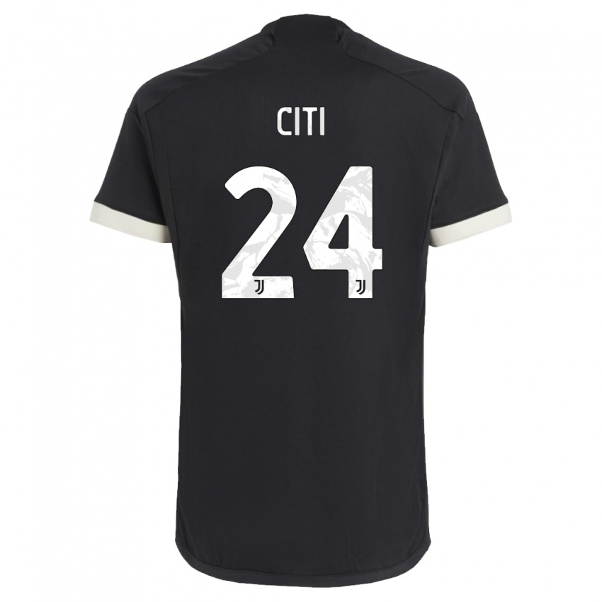 Enfant Maillot Alessandro Citi #24 Noir Troisieme 2023/24 T-Shirt Suisse