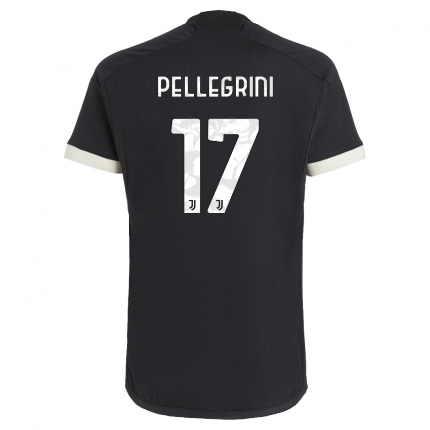 Enfant Maillot Luca Pellegrini #17 Noir Troisieme 2023/24 T-Shirt Suisse