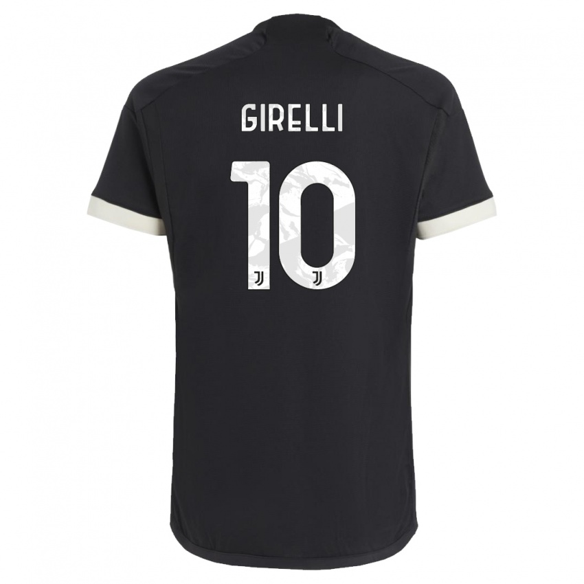 Enfant Maillot Cristiana Girelli #10 Noir Troisieme 2023/24 T-Shirt Suisse