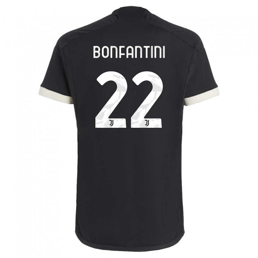 Enfant Maillot Agnese Bonfantini #22 Noir Troisieme 2023/24 T-Shirt Suisse