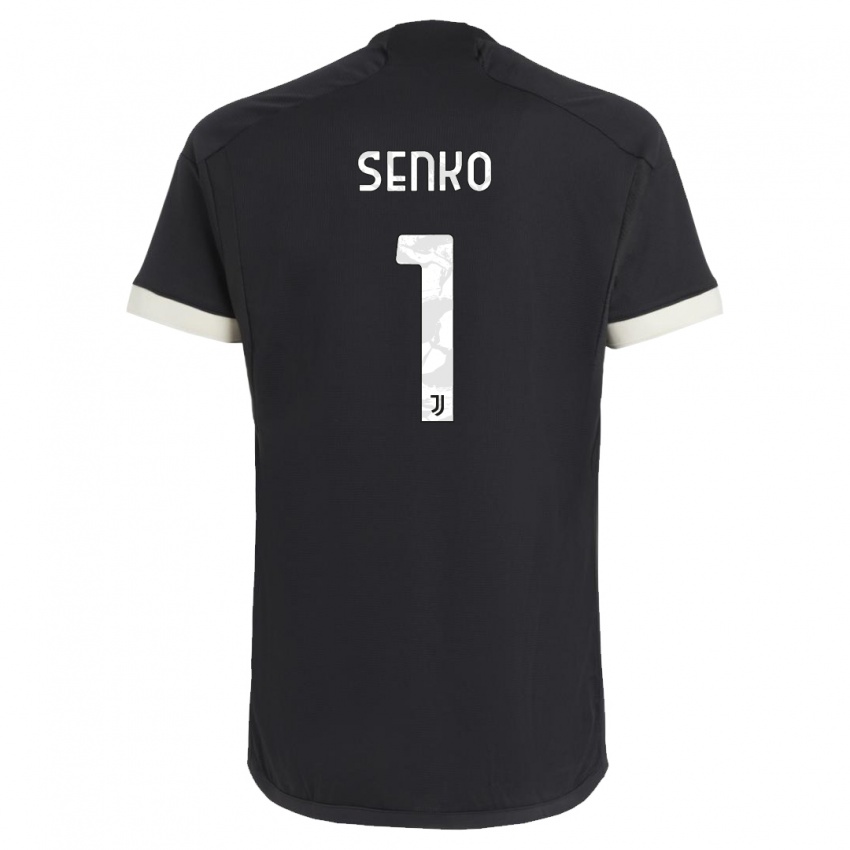 Kinder Zsombor Senko #1 Schwarz Ausweichtrikot Trikot 2023/24 T-Shirt Schweiz
